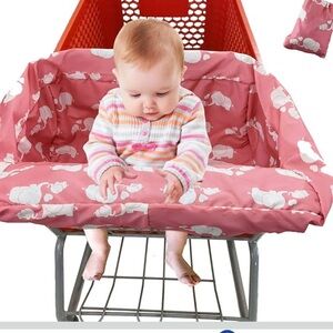 Pink‎ unicorn and rainbow Shopping Cart Cover